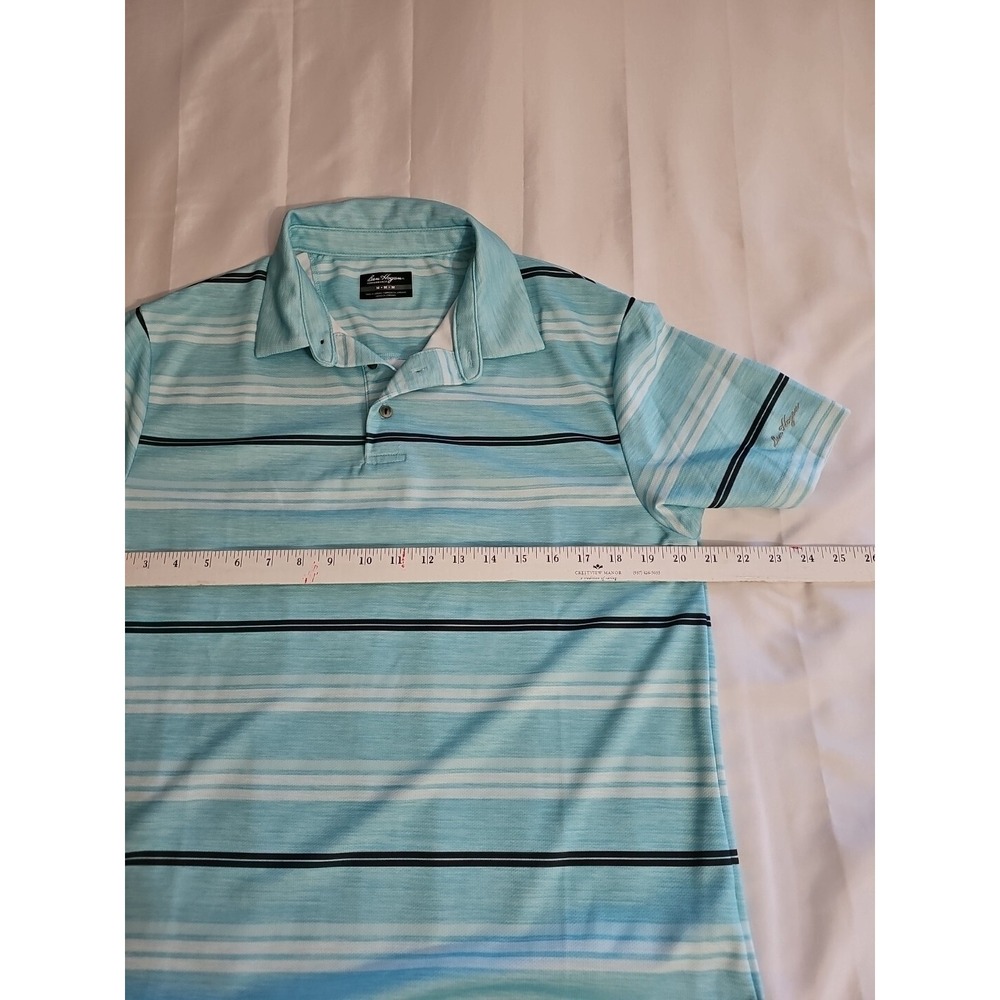 BEN HOGAN Performance Light Blue Stripe Golf Shirt Polo Shirt Women's M New - Picture 4 of 5